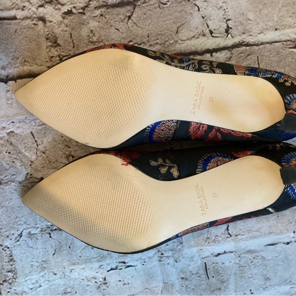 Nwot Zara, Basic Multiple Color Pattern Fabric Up… - image 5